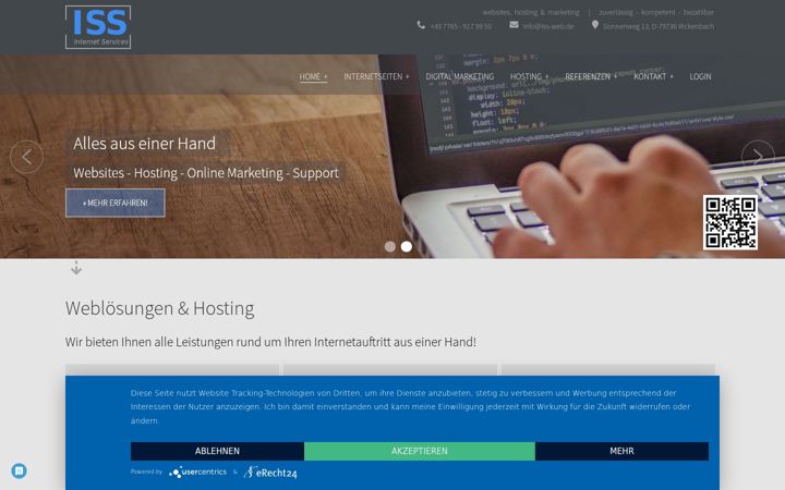 Screenshot of iss-web.de