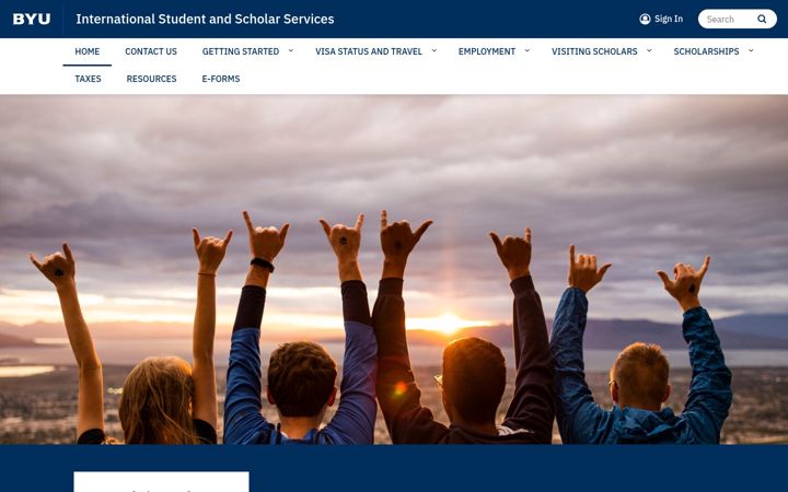 Екранна снимка на iss.byu.edu