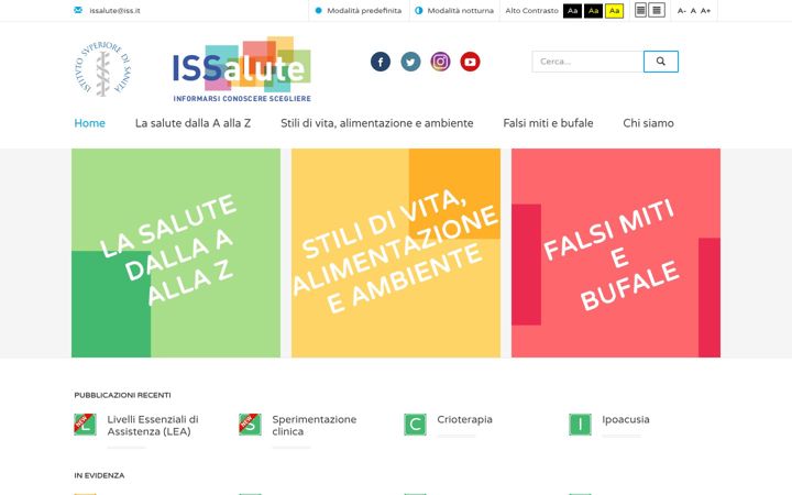 Screenshot of issalute.it