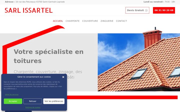 Screenshot of issartel43.fr