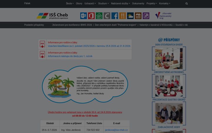 Screenshot of isscheb.eu