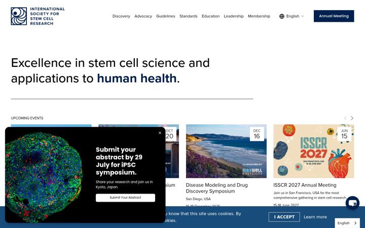 Screenshot von isscr.org