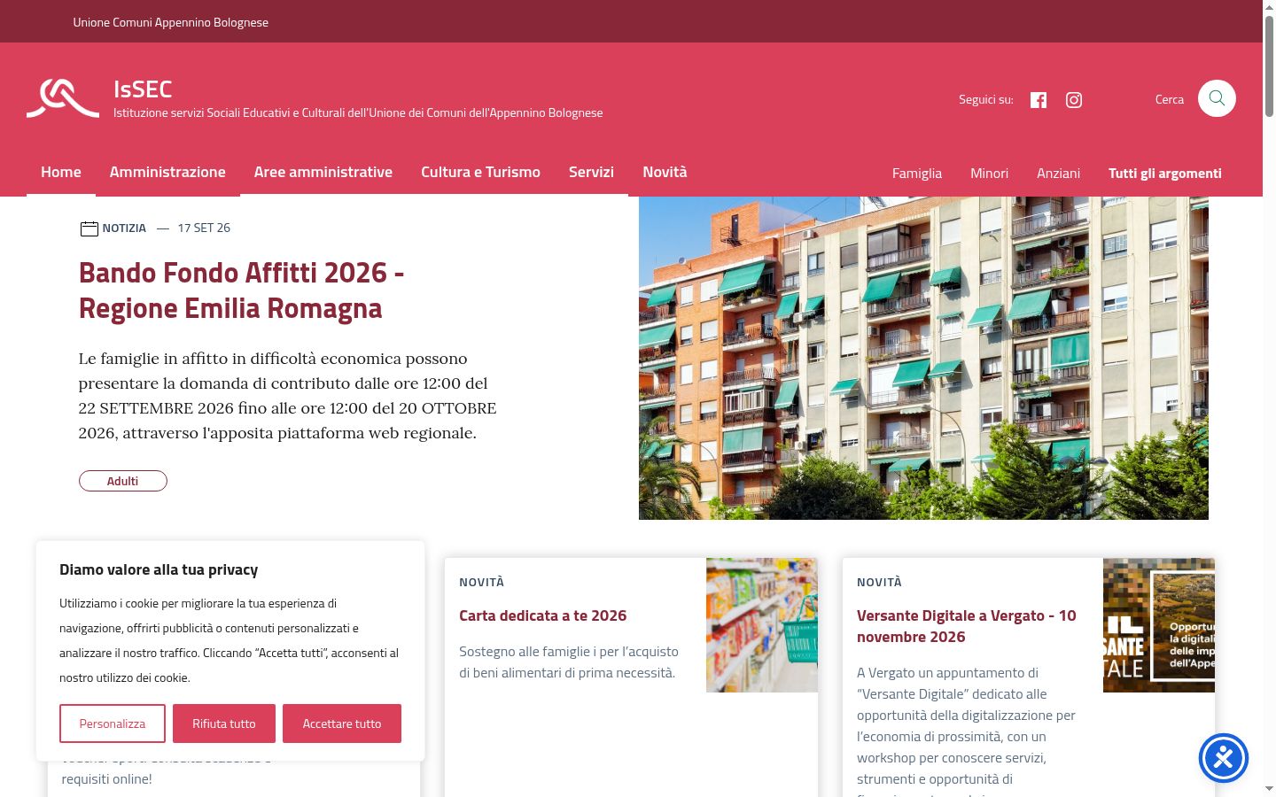 Capture d'écran de la bannière de consentement affichée avant toute interaction