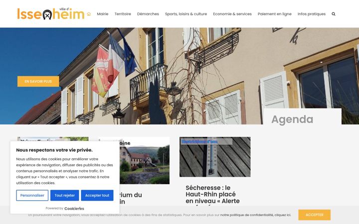Screenshot of issenheim.fr