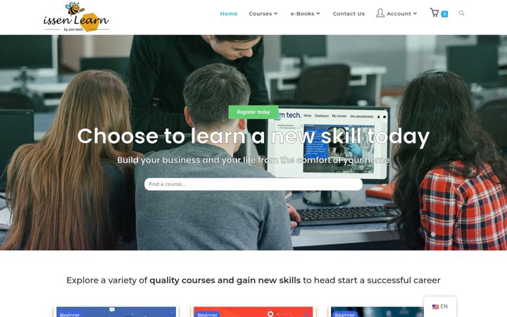 Screenshot of issenlearn.com