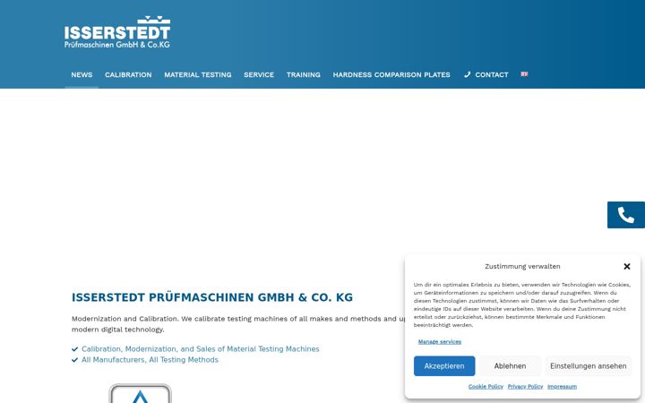 Screenshot of isserstedt-pruefservice.de