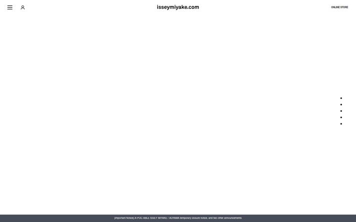 Screenshot of isseymiyake.com