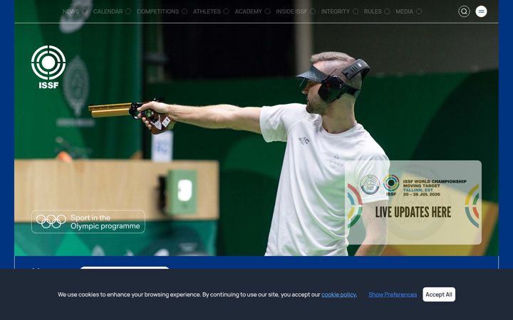 Screenshot of issf-sports.org