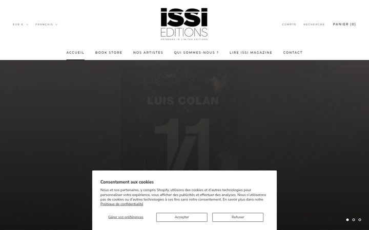 Screenshot of issieditions.fr