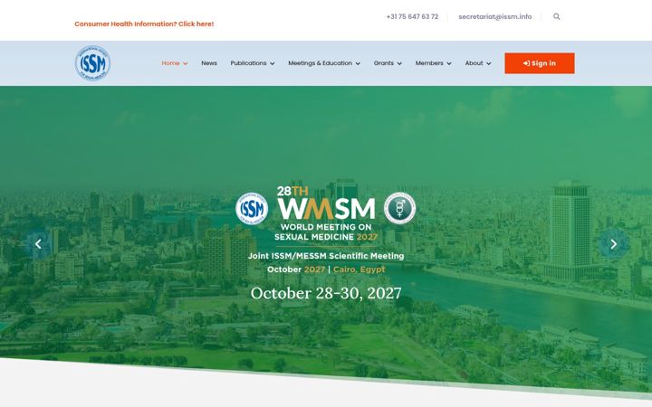 Screenshot von issm.info