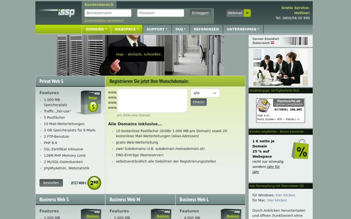 Screenshot of issp.at