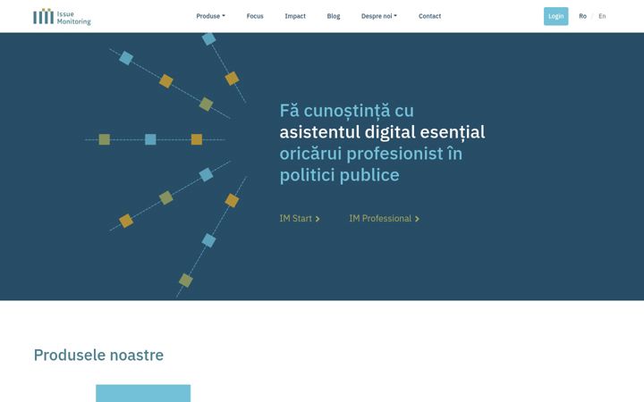 Screenshot of issuemonitoring.eu