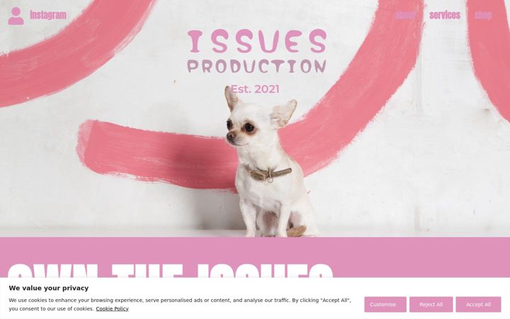 Screenshot of issuesproduction.com