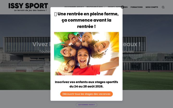 Screenshot of issy-sport.fr