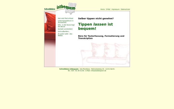 Screenshot of ist-bequem.de