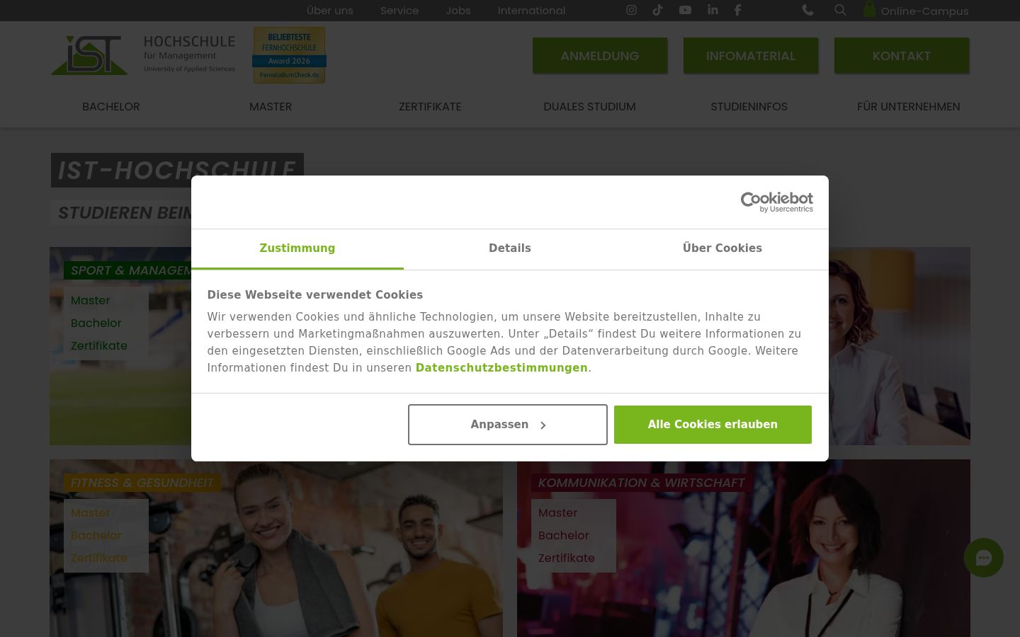 Sutikimo reklamjuostės, rodytos prieš bet kokią sąveiką, ekrano kopija