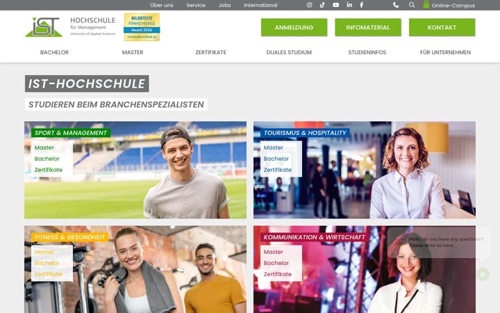 Screenshot of ist-hochschule.de