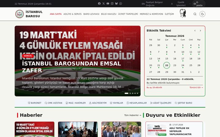 Screenshot of istanbulbarosu.org.tr