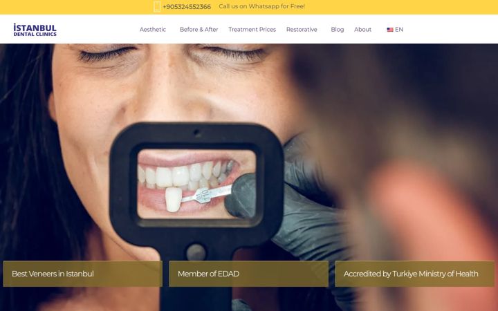 Screenshot of istanbuldentalclinics.com