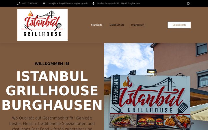 Screenshot of istanbulgrillhouse-burghausen.de
