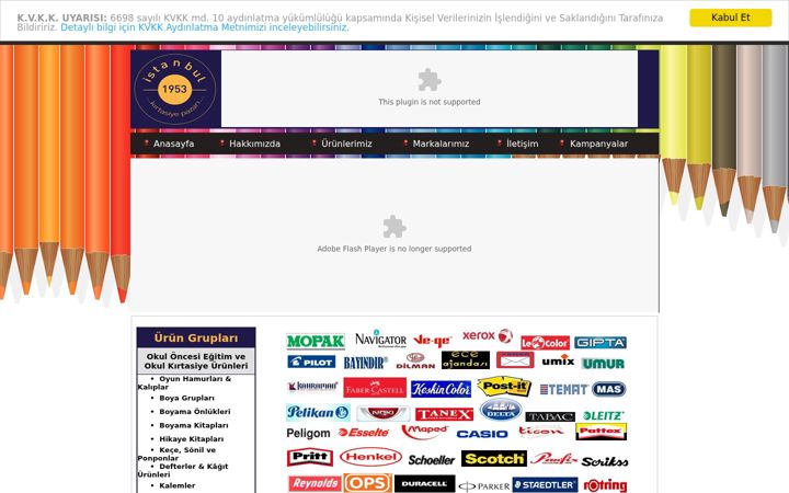 Screenshot of istanbulkirtasiyepazari.com.tr