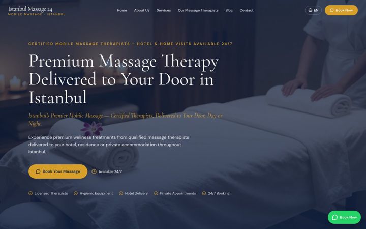 Screenshot of istanbulmassage24.com