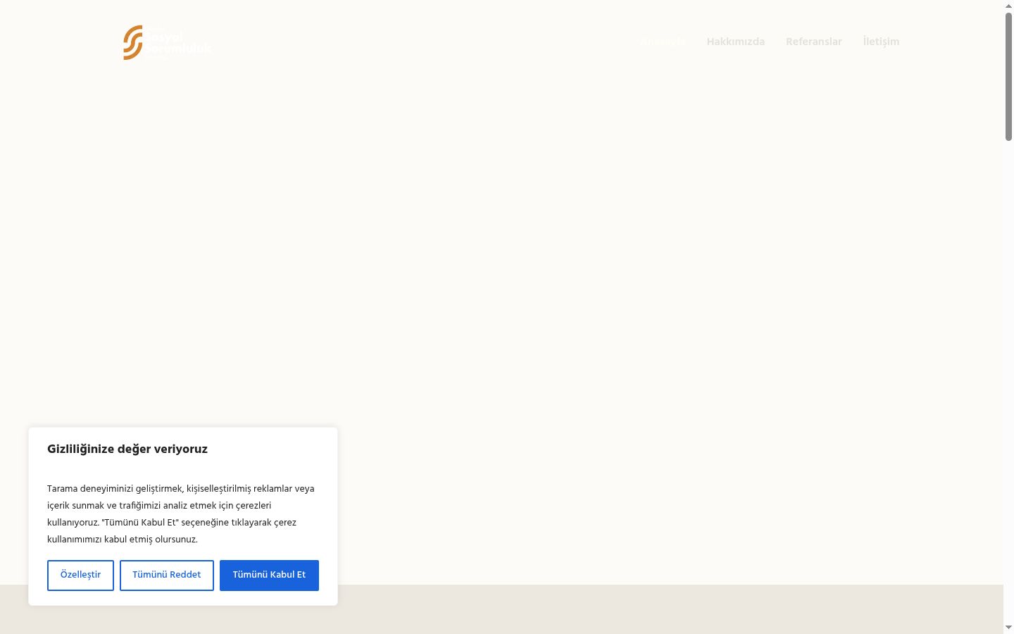 Screenshot des Einwilligungsbanners vor jeglicher Interaktion