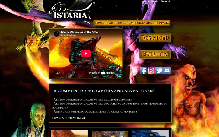 Screenshot of istaria.com
