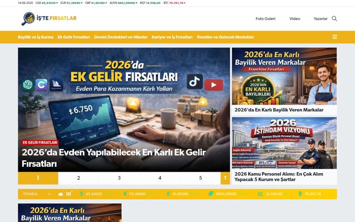 Screenshot of istefirsatlar.com