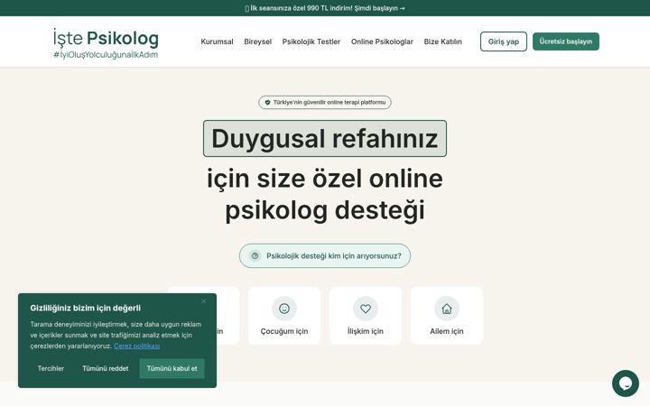 Screenshot of istepsikolog.com