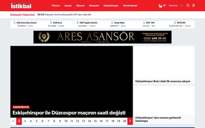 Screenshot of istikbalgazetesi.com