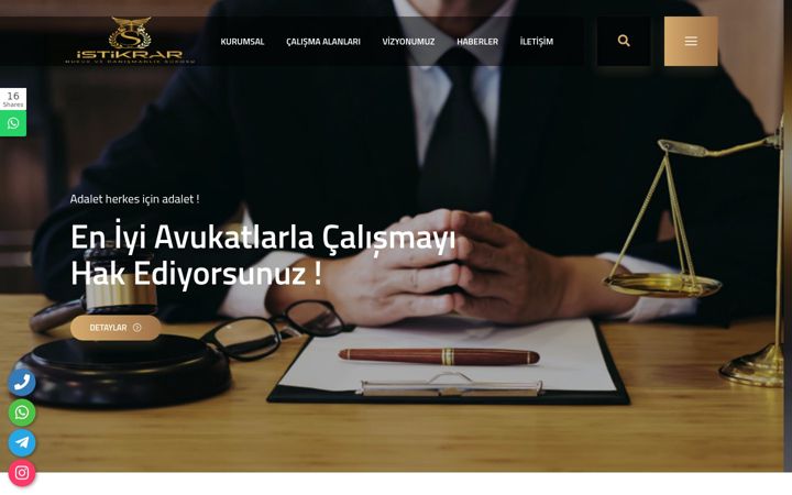 Screenshot of istikrarhukukdanismanlik.com