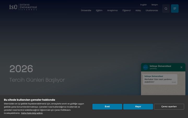 Screenshot of istinye.edu.tr