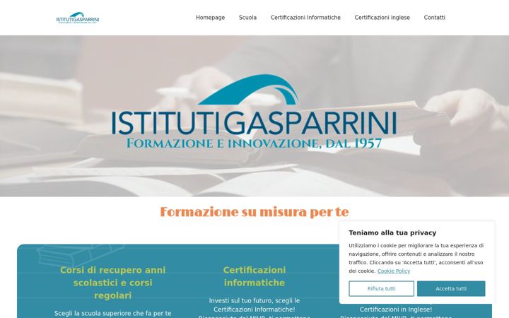Screenshot of istitutigasparrini.it