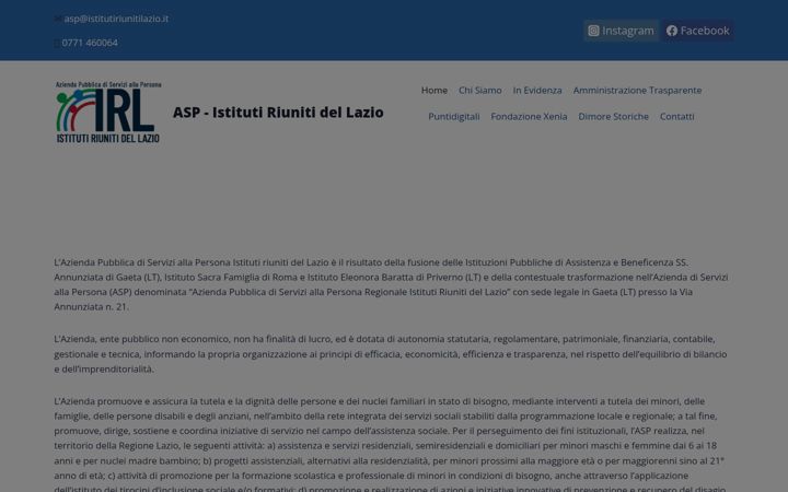 Screenshot of istitutiriunitilazio.it