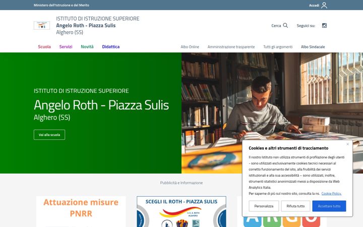 Screenshot of istituto-roth.edu.it