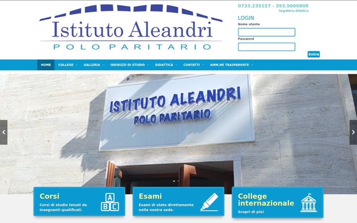Screenshot of istitutoaleandri.it