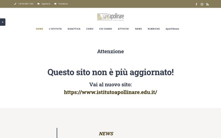 Screenshot of istitutoapollinare.org