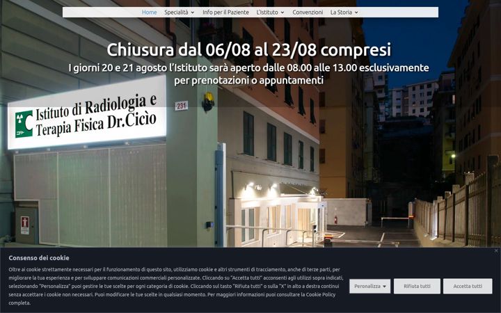 Screenshot of istitutocicio.it