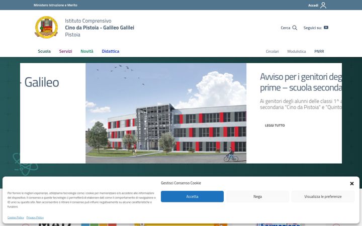 Screenshot of istitutocinodapistoiaggalilei.edu.it