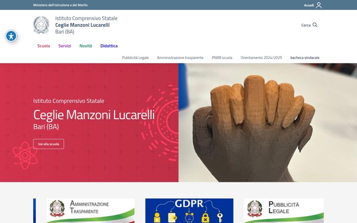 Screenshot of istitutocomprensivoceglie.edu.it