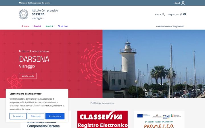 Screenshot of istitutocomprensivodarsena.edu.it