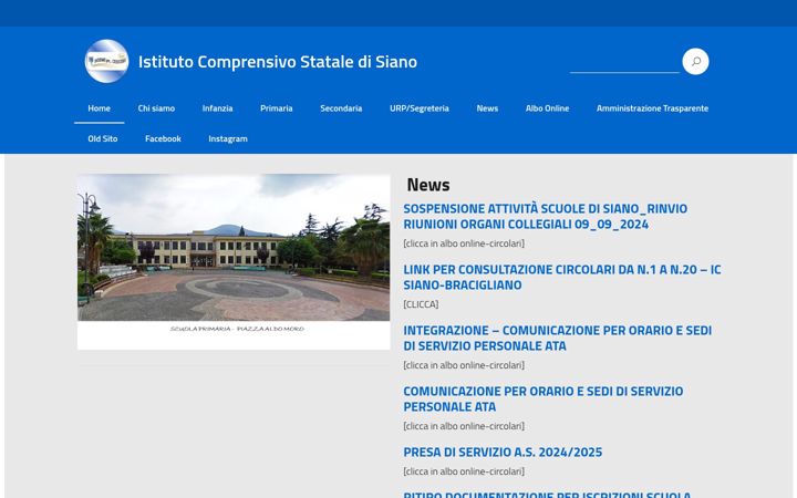 Screenshot of istitutocomprensivosiano.edu.it