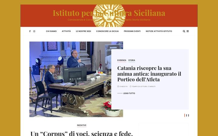 Screenshot of istitutoculturasiciliana.com