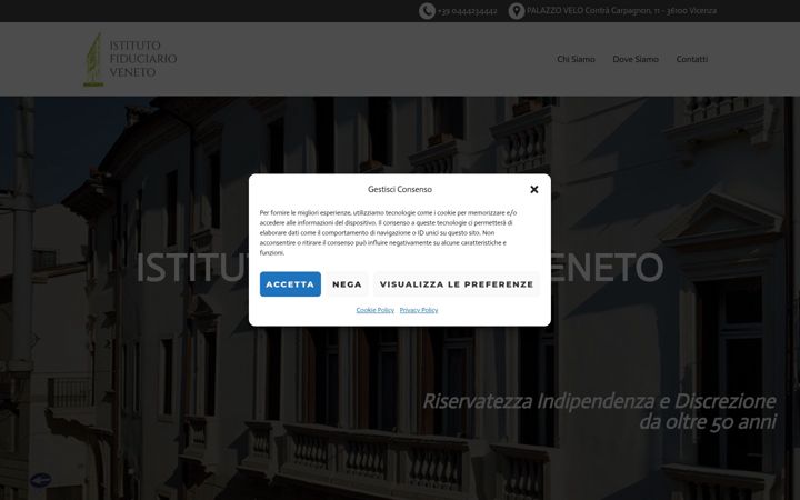 Screenshot of istitutofiduciarioveneto.it