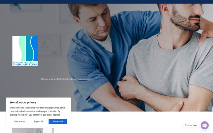 Screenshot of istitutofisioterapicomargaritone.it