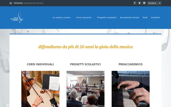 Screenshot of istitutoharmonia.it