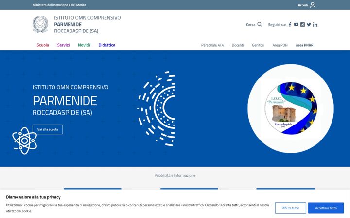 Screenshot of istitutoistruzionesuperioreparmenide.edu.it