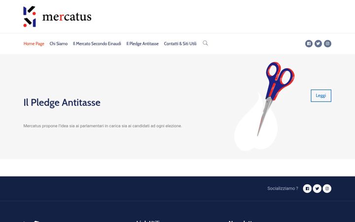 Screenshot of istitutomercatus.it