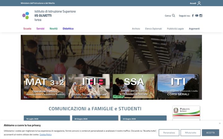 Screenshot of istitutoolivetti.it